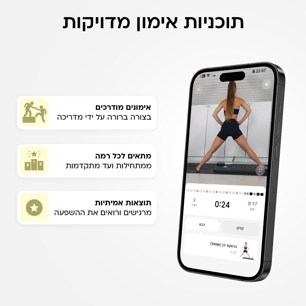 תוכניות אימון מדויקות עם הנחיות מדריכה